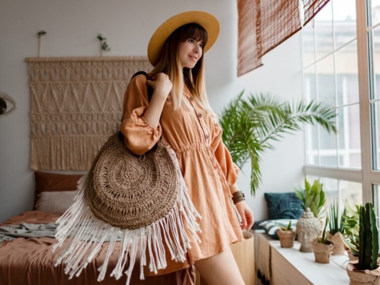 woman-linen-dress-chilling-home-looking-window